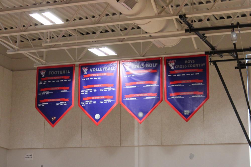Palmyra Gym Banners - Football, Volleyball, Girls Golf and Boys Cross Country