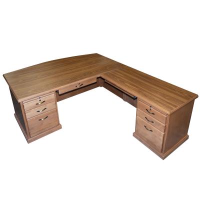 conference curved top desk with right return