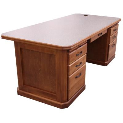 conference top desk with two pedestals and pencil drawer