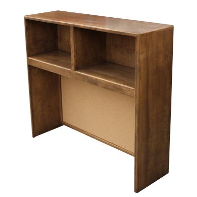 Desk with cork board outlet hutch