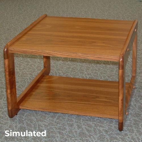 G-TB-9384 simulated; 24" x 24" Platte end table - Birch